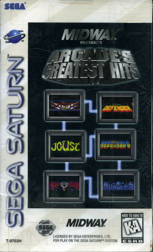 WILLIAMS ARCADE'S GREATEST HITS  - SATURN