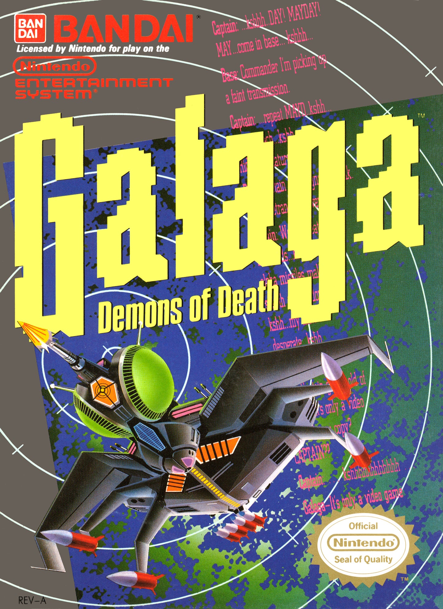 GALAGA: DEMONS OF DEATH  - NES (W/BOX & MANUAL)