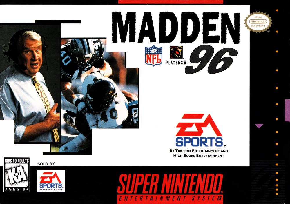 MADDEN NFL 96  - SNES (W/BOX & MANUAL)