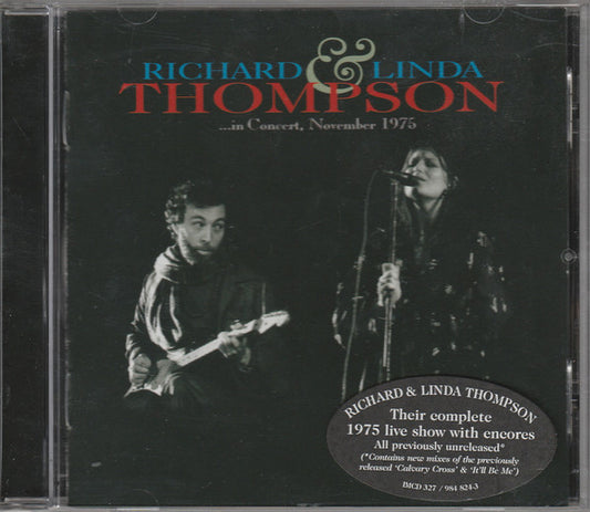 THOMPSON, RICHARD & LINDA  - IN CONCERT, NOVEMBER 1975