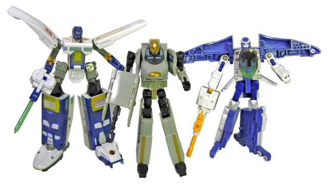 TRANSFORMERS: RAPID RUN/RAILSPIKE/MIDNIGHT EXPRESS - HASBRO-RID-2001-SET OF 3-COMBINE TO MAKE RAIL RACER-