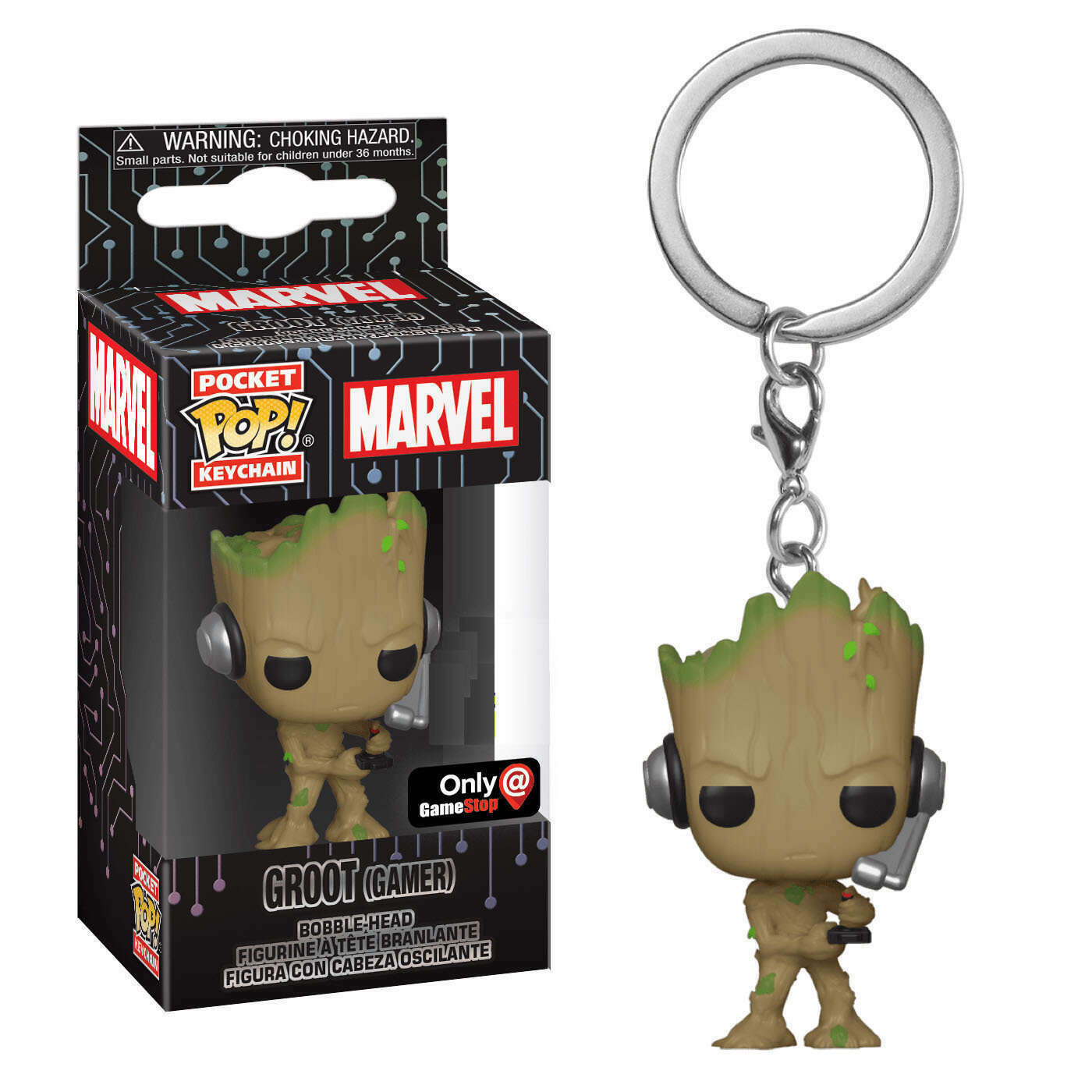 MARVEL: GROOT (GAMER) - POCKET POP! KEYCHAIN-EXCLUSIVE