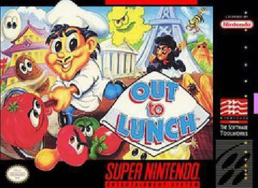 OUT TO LUNCH  - SNES (W/BOX & MANUAL)