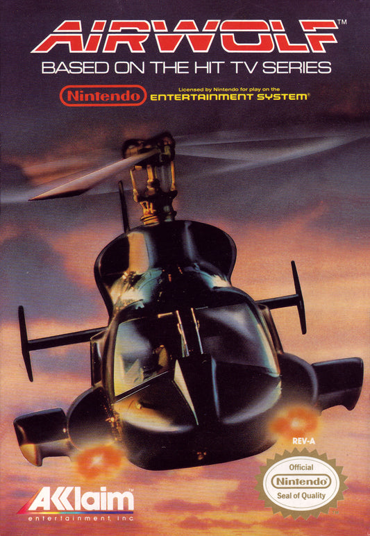 AIRWOLF  - NES (W/BOX & MANUAL)