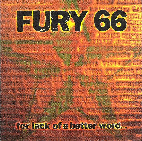FURY 66  - FOR LACK OF A BETTER WORD
