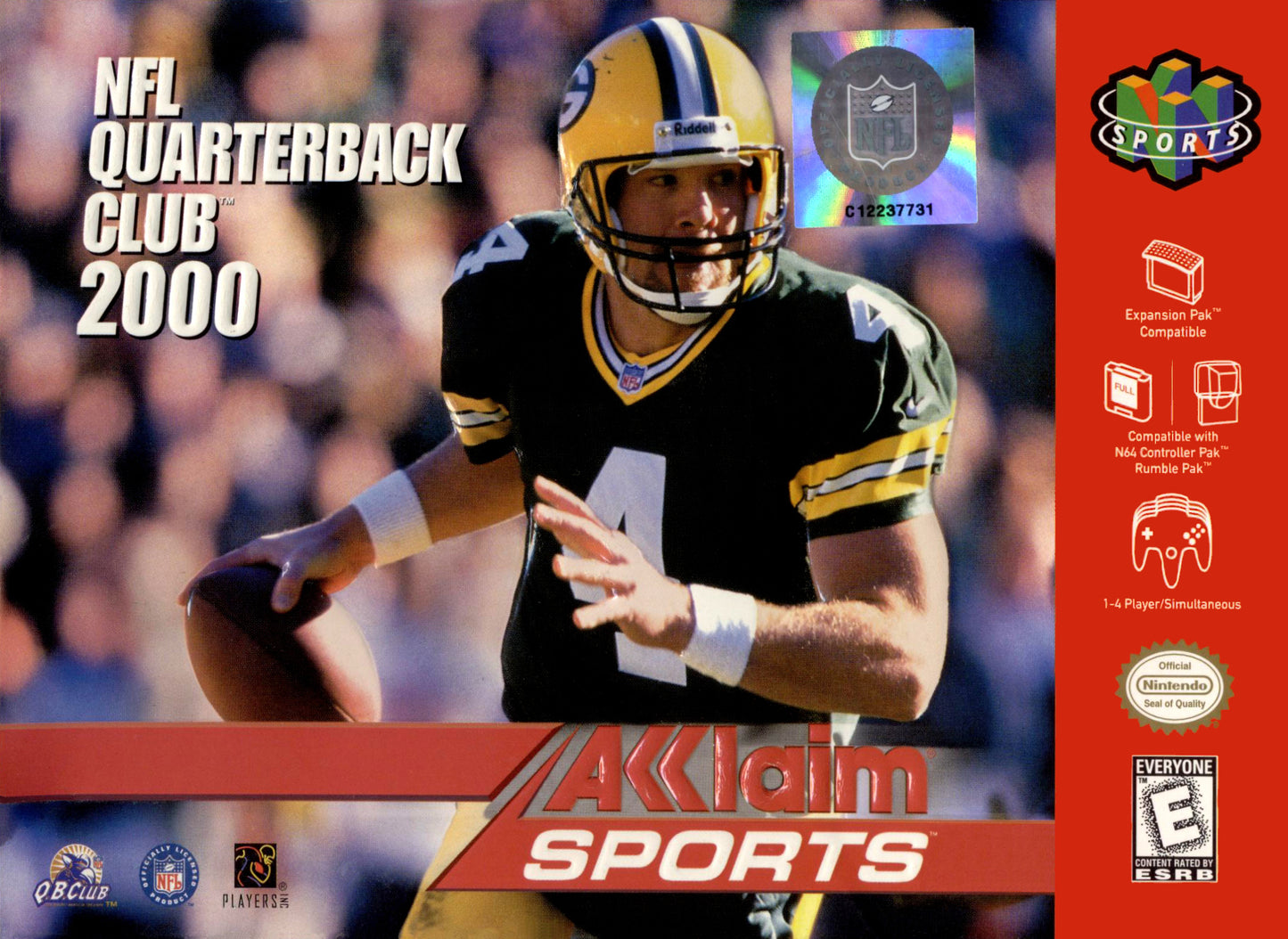 NFL QUARTERBACK CLUB 2000  - N64 (W/BOX & MANUAL)