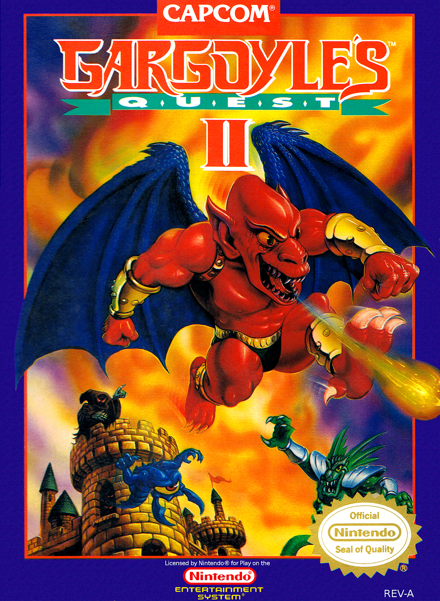 GARGOYLE'S QUEST II: THE DEMON DARKNESS  - NES (W/BOX & MANUAL)
