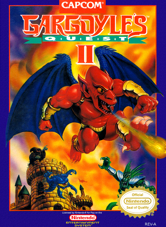 GARGOYLE'S QUEST II: THE DEMON DARKNESS  - NES (W/BOX & MANUAL)