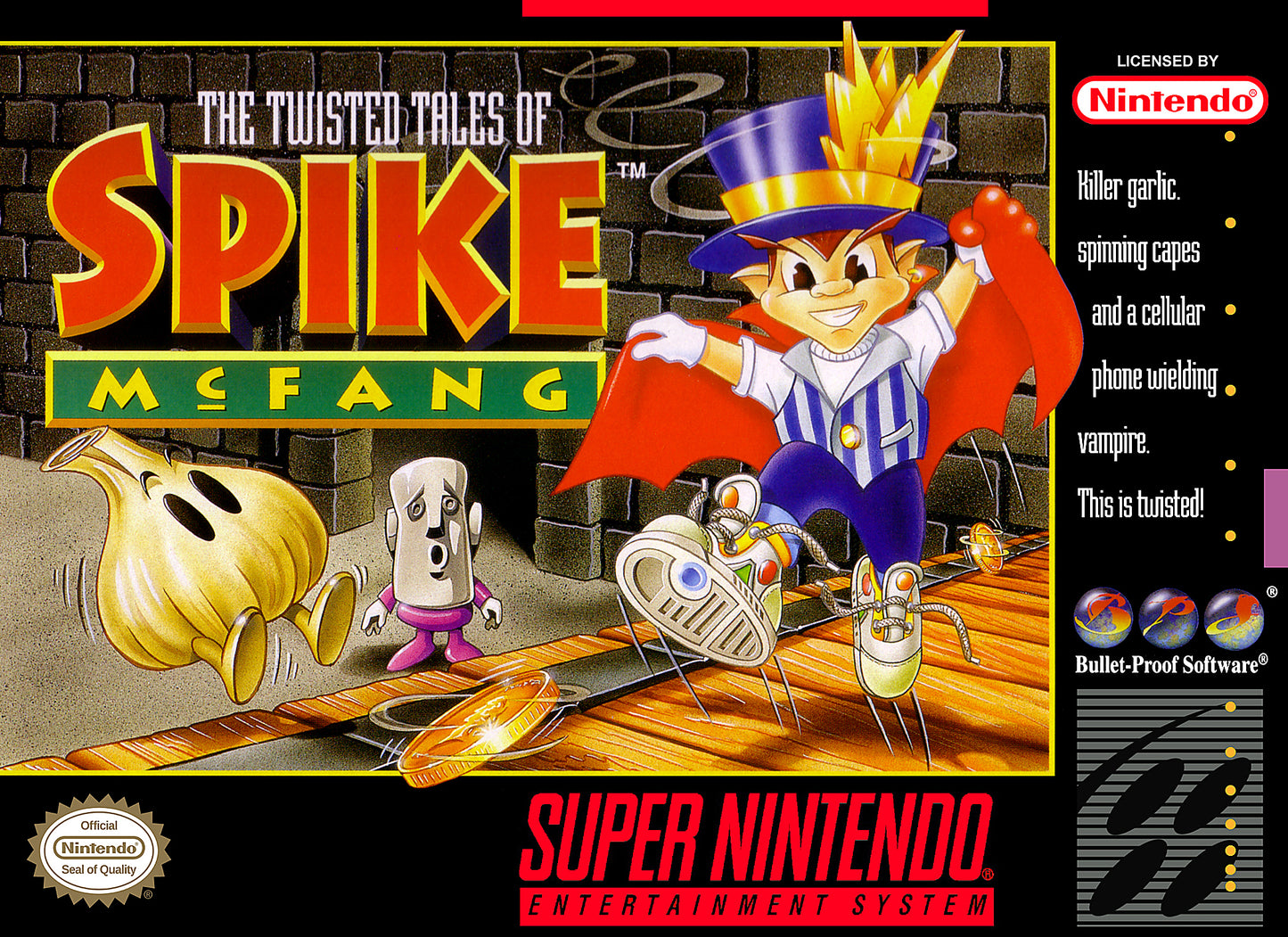 TWISTED TALES OF SPIKE MCFANG  - SNES (W/BOX & MANUAL)