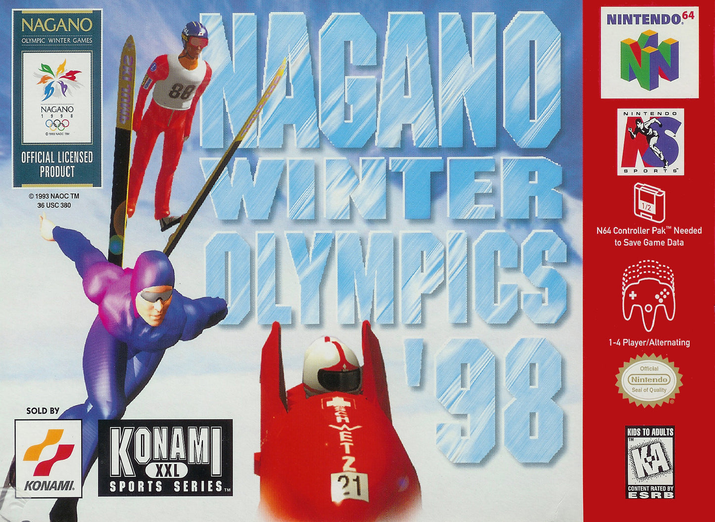 NAGANO WINTER OLYMPICS 98  - N64 (W/BOX)