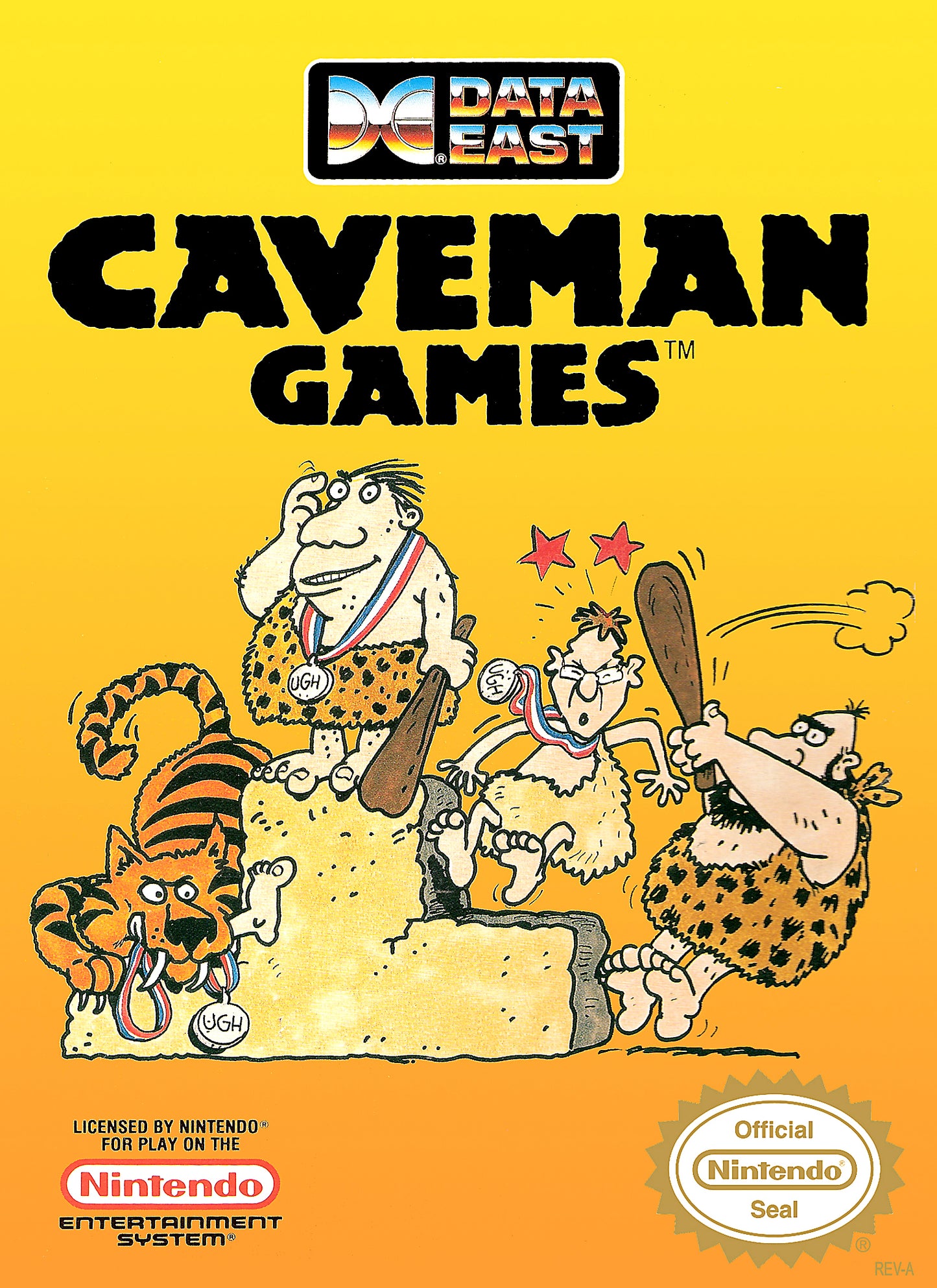 CAVEMAN GAMES  - NES (W/BOX & MANUAL)