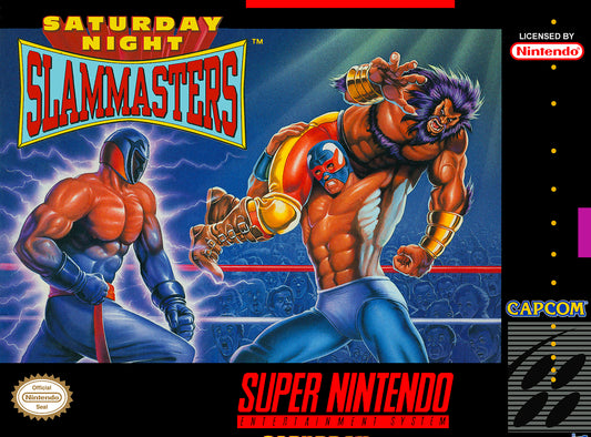 SATURDAY NIGHT SLAM MASTERS  - SNES (W/BOX & MANUAL)