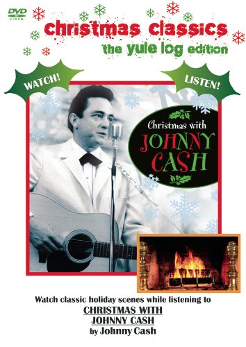 CASH, JOHNNY  - DVD-CHRISTMAS WITH (AUDIO/YULE LOG VID)