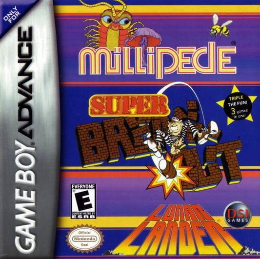 MILLIPEDE/SUPER BREAKOUT/LUNAR LANDER  - GBA