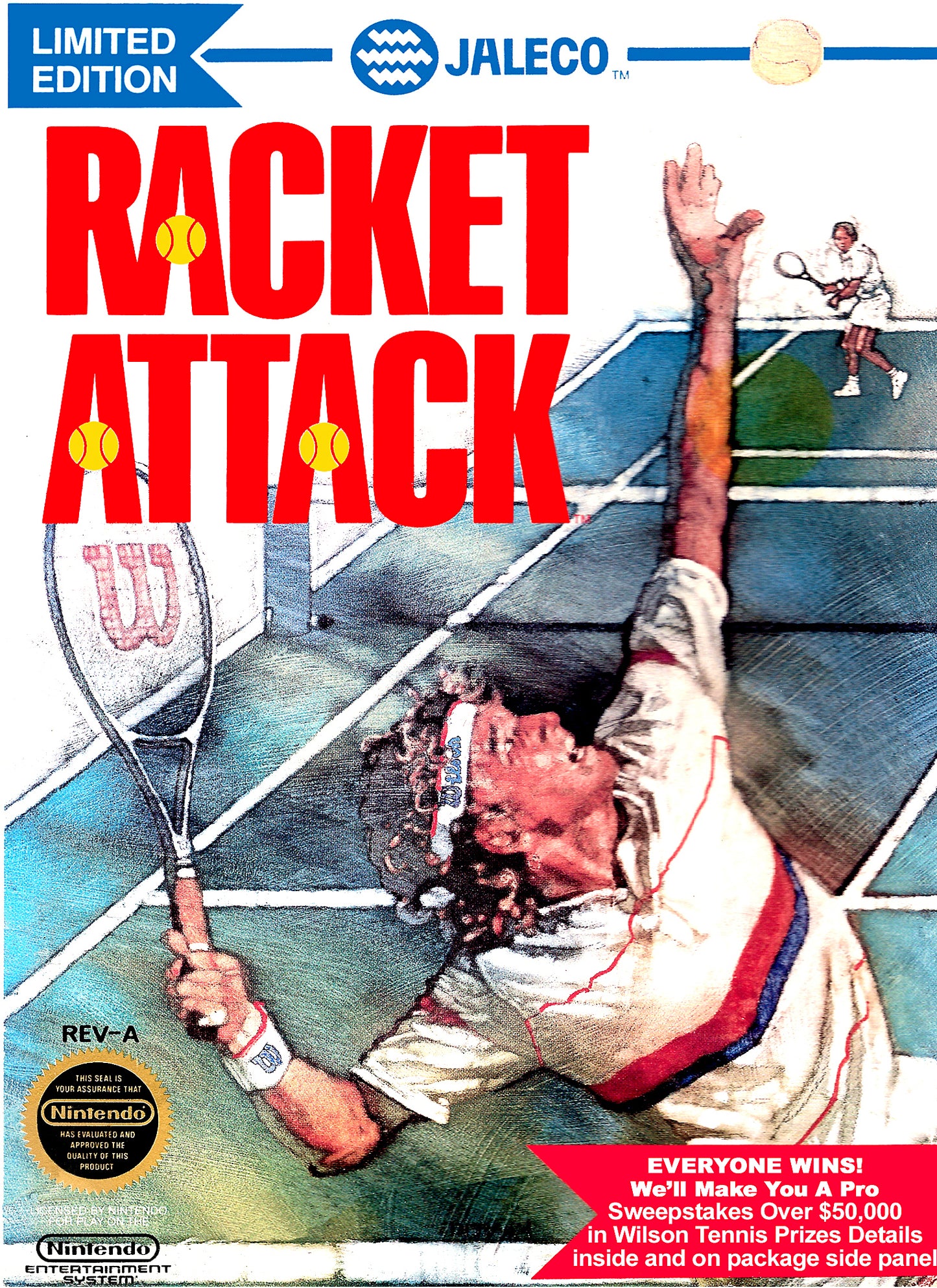 RACKET ATTACK  - NES (W/BOX)