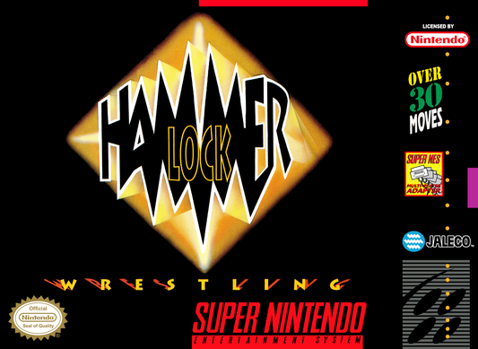 HAMMERLOCK WRESTLING  - SNES (W/BOX & MANUAL)