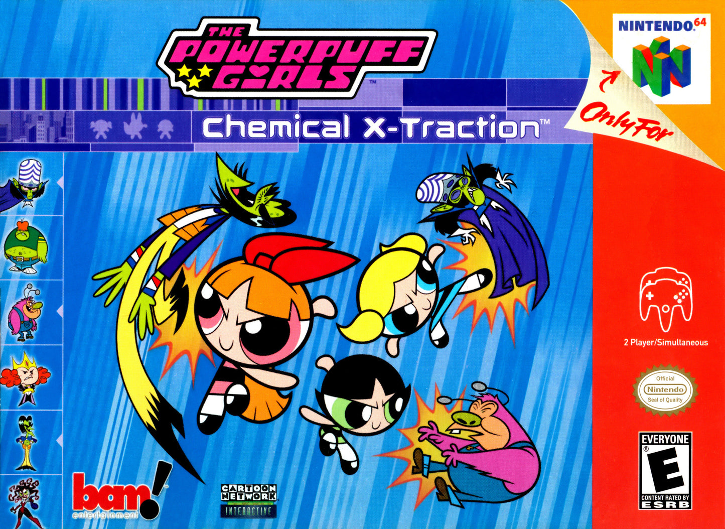 POWERPUFF GIRLS: CHEMICAL X-TRACTION  - N64 (W/BOX & MANUAL)