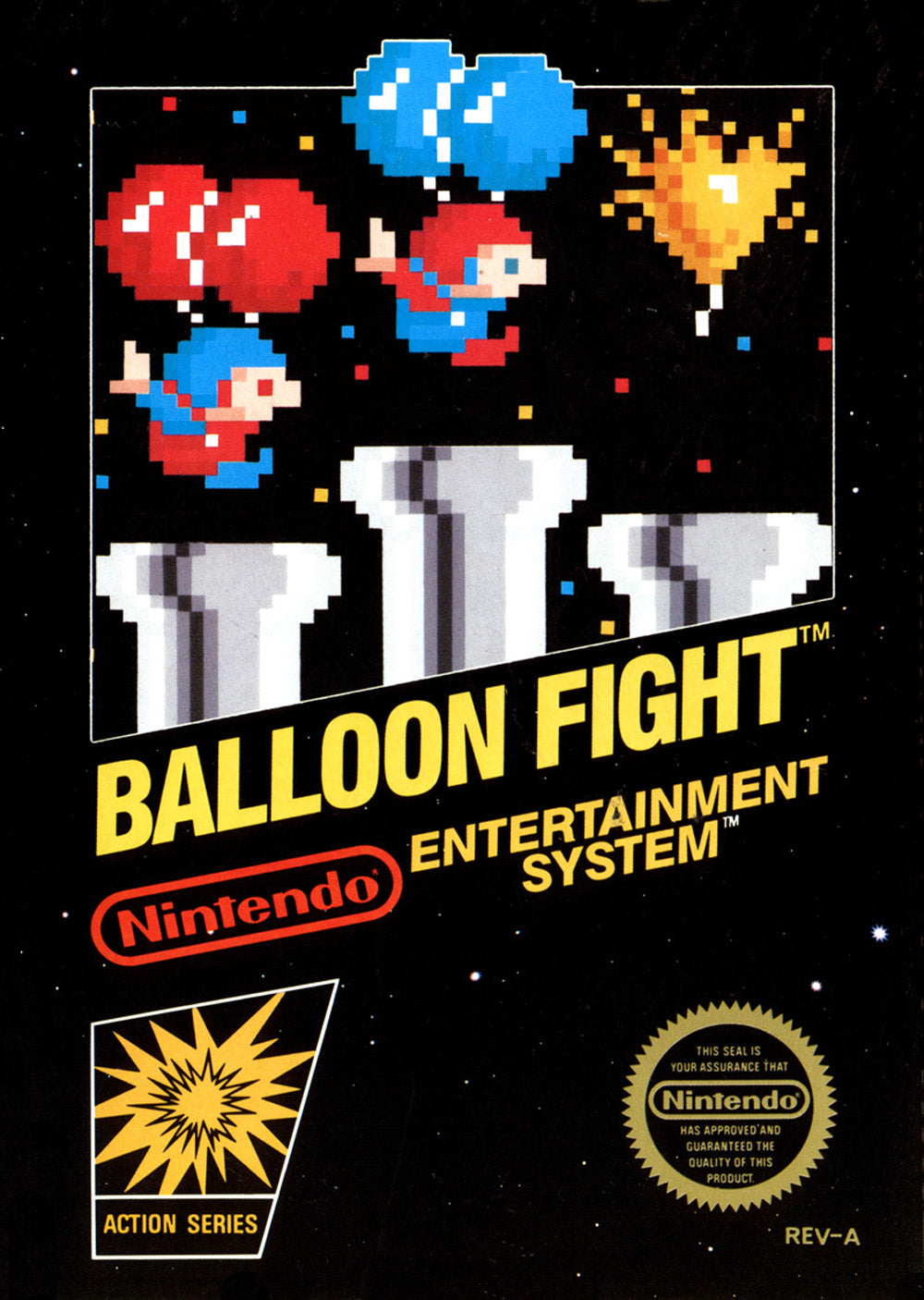 BALLOON FIGHT  - NES (W/BOX & MANUAL)