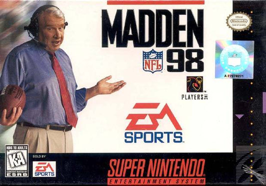 MADDEN NFL 98  - SNES (W/BOX & MANUAL)