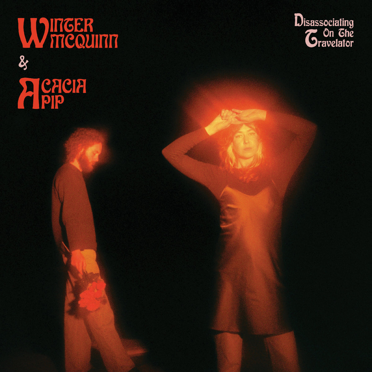 MCQUINN, WINTER & PIP, ACACIA - DISASSOCIATING ON THE TRAVELATOR ("PINK HAZE" MAGENTA/WHITE BLEND VINYL)
