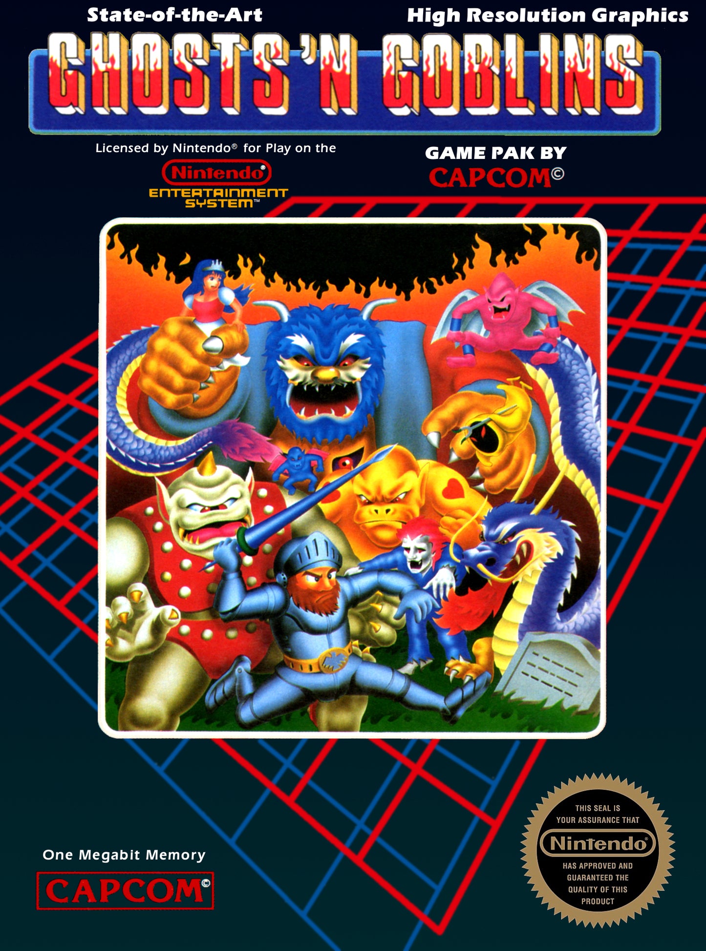 GHOSTS 'N GOBLINS  - NES (W/BOX)