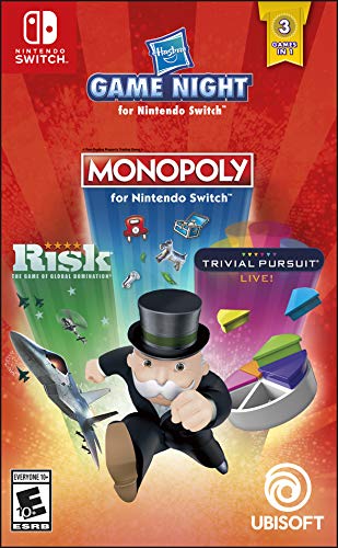 HASBRO GAME NIGHT (MONOPOLY, RISK, TRIVIAL PURSUIT) NINTENDO SWITCH GAMES AND SOFTWARE