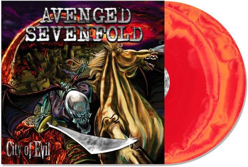 AVENGED SEVENFOLD 'CITY OF EVIL' 2LP (ANNIVERSARY EDITION, ORANGE/RED SWIRL VINYL)