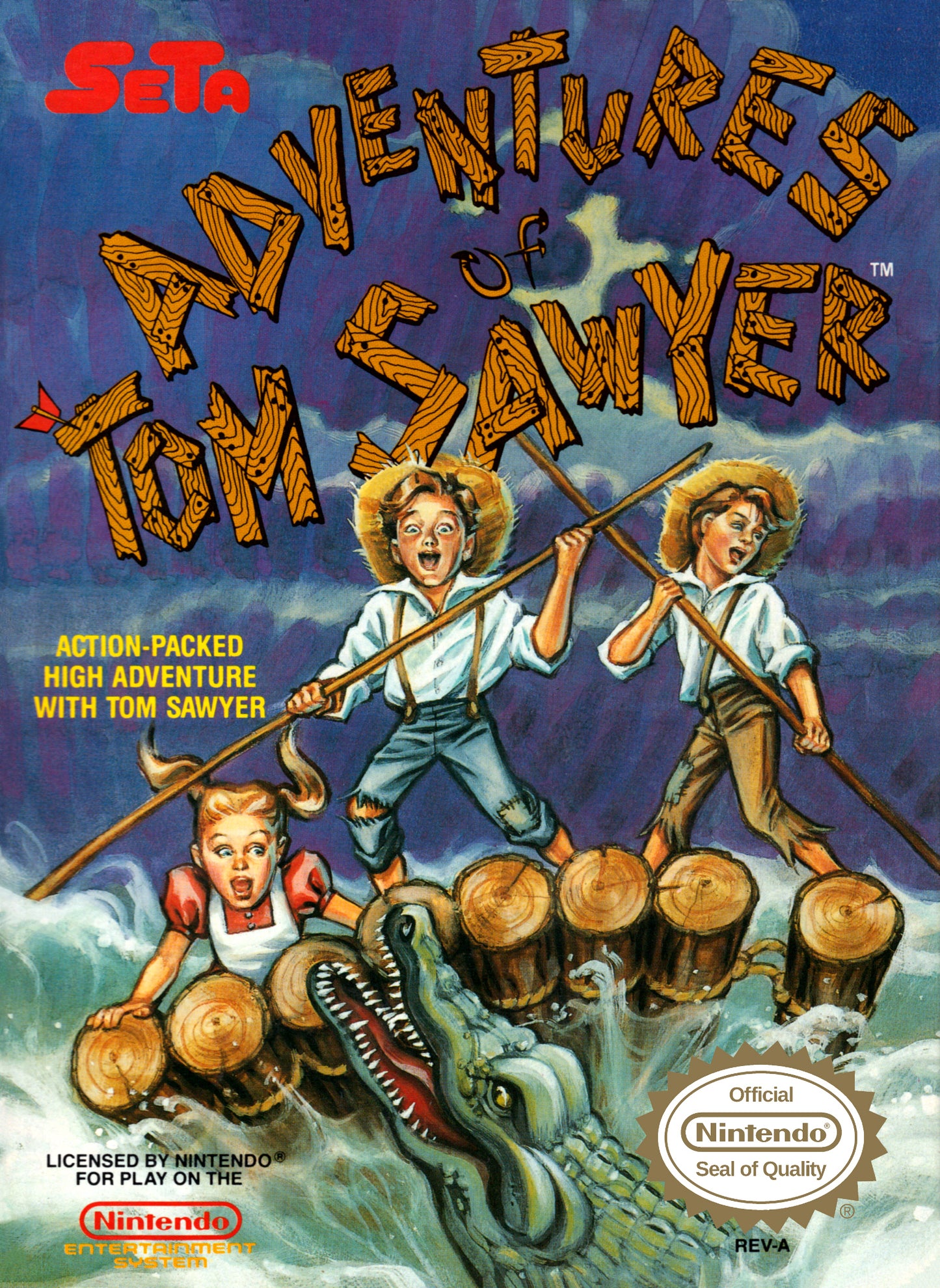 ADVENTURES OF TOM SAWYER  - NES (W/BOX & MANUAL)