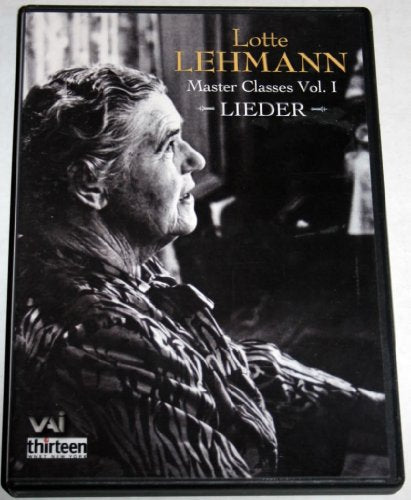 LEHMANN, LOTTE  - DVD-VOLUME 1-MASTER CLASSES-LIEDER
