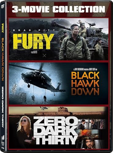 FURY/BLACK HAWK DOWN/ZERO DARK THIRTY - DVD-3 MOVIE COLLECTION
