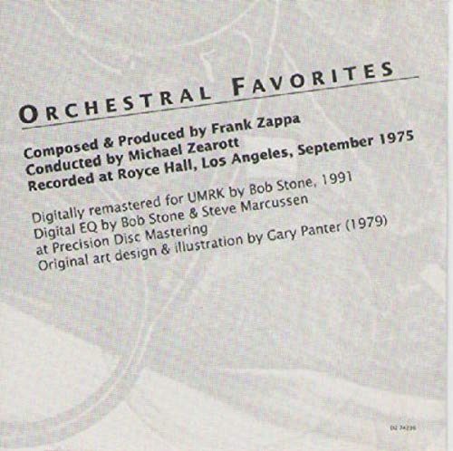 FRANK ZAPPA - CD ORCHESTRAL FAVORITES