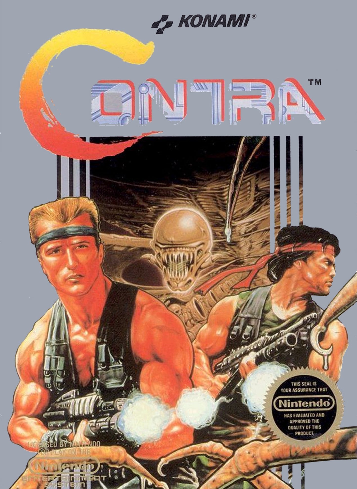 CONTRA  - NES (W/BOX & MANUAL)