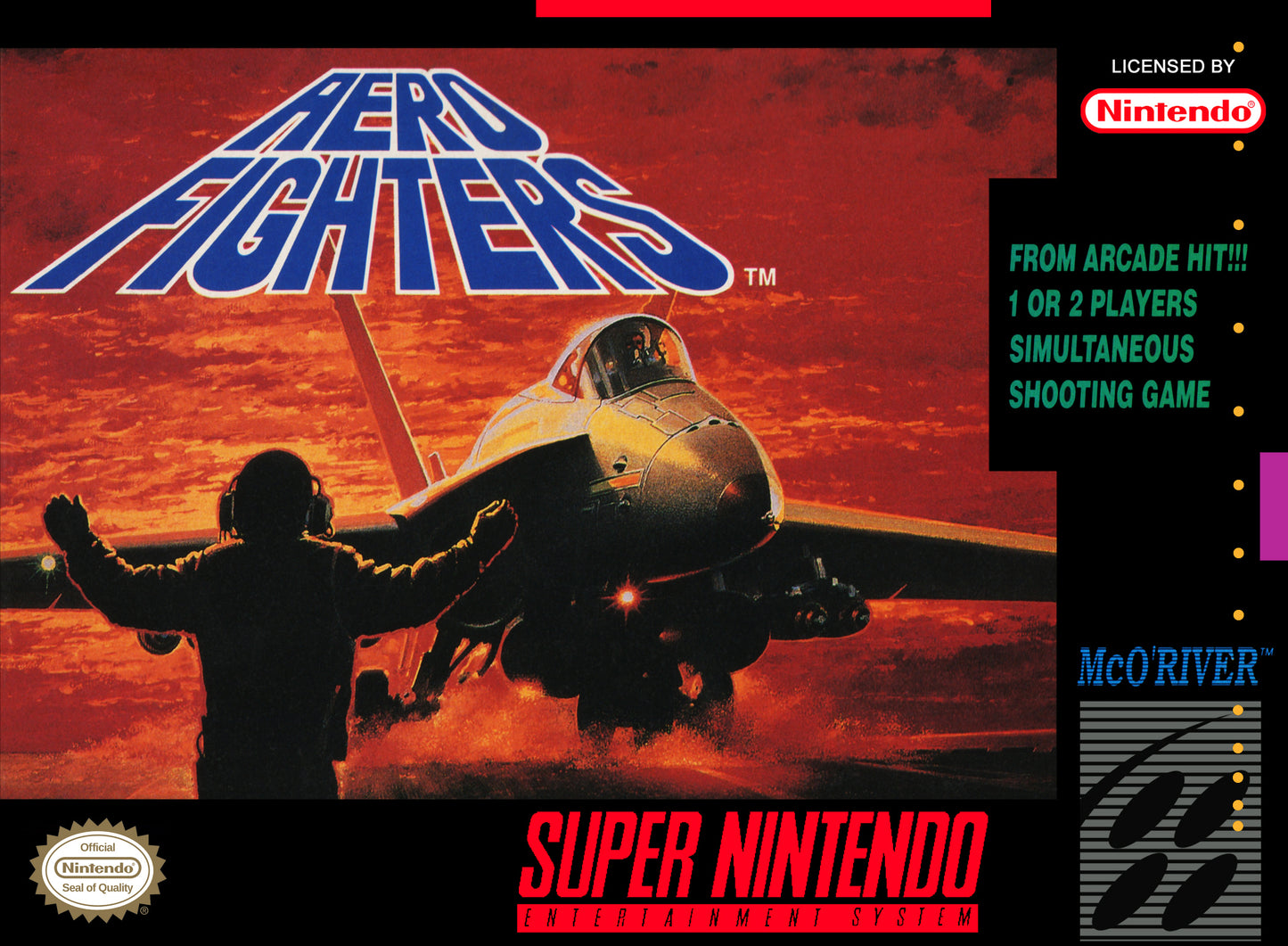 AERO FIGHTERS  - SNES (W/BOX & MANUAL)