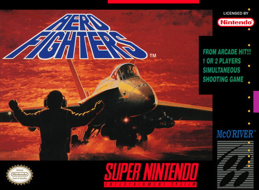 AERO FIGHTERS  - SNES (W/BOX & MANUAL)