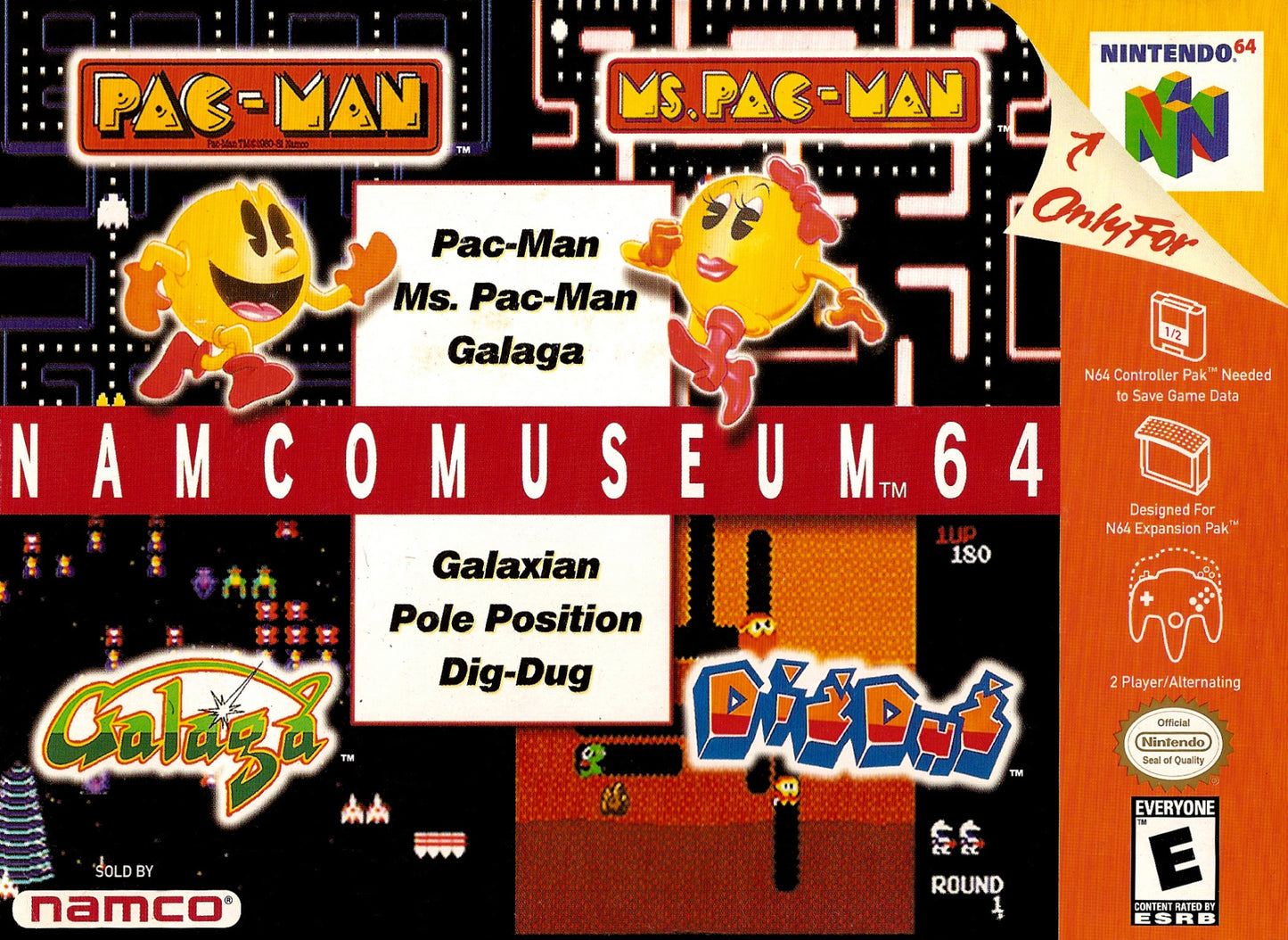 NAMCO MUSEUM  - N64 (W/BOX & MANUAL)