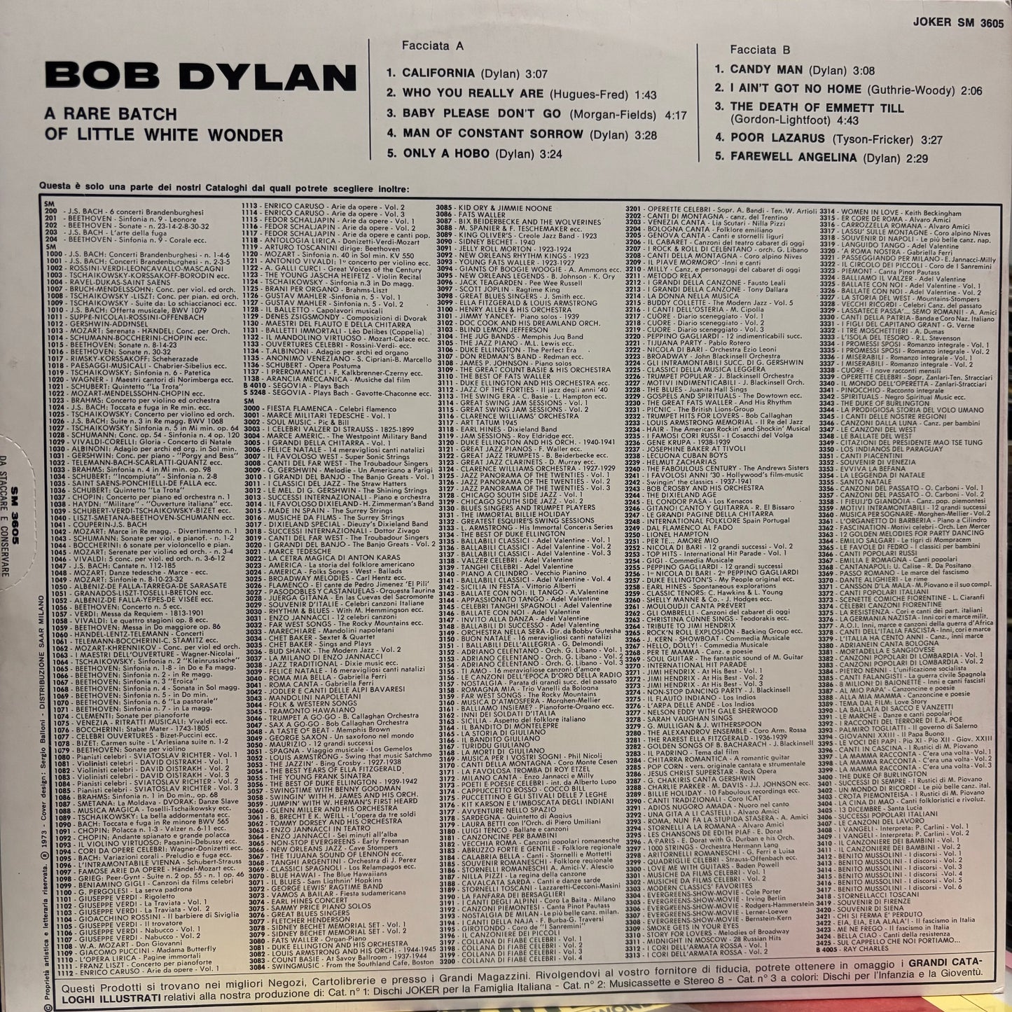 Bob Dylan - A Rare Batch Of Little White Wonder (Used LP)