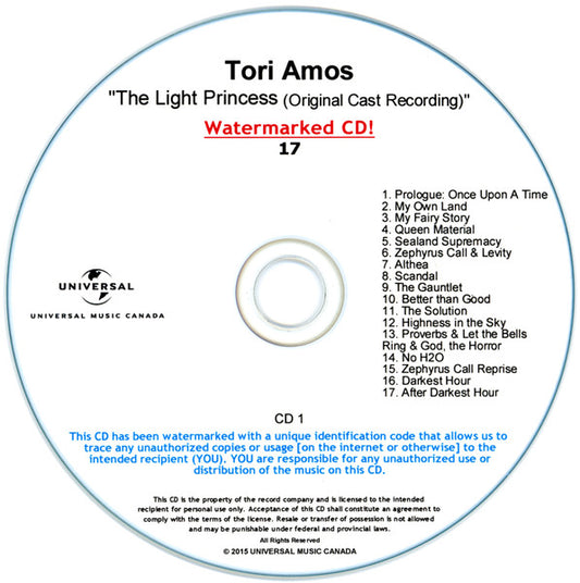 AMOS, TORI  - LIGHT PRINCESS (SNDTRK)(2CDS)