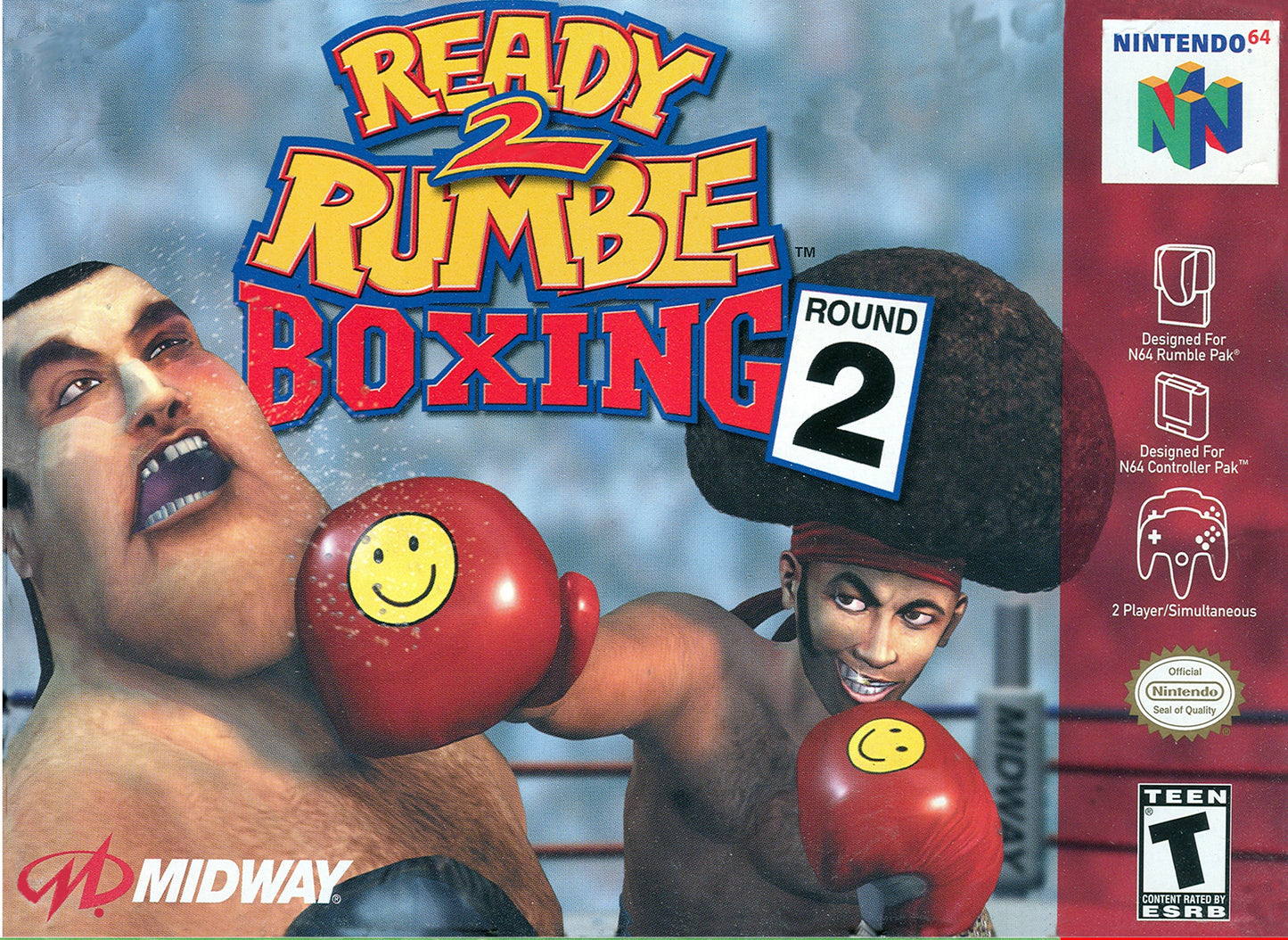 READY 2 RUMBLE BOXING: ROUND 2  - N64 (W/BOX & MANUAL)