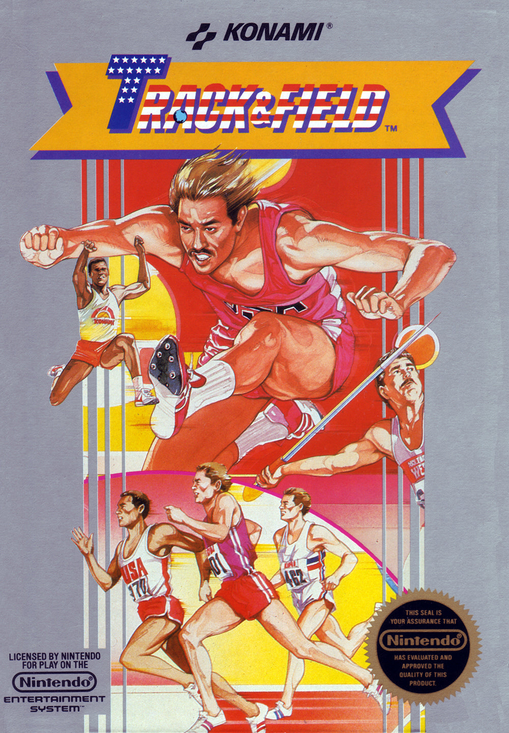 TRACK & FIELD  - NES (W/BOX & MANUAL)