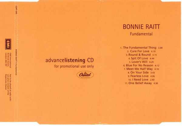 RAITT, BONNIE  - FUNDAMENTAL (2CDS)