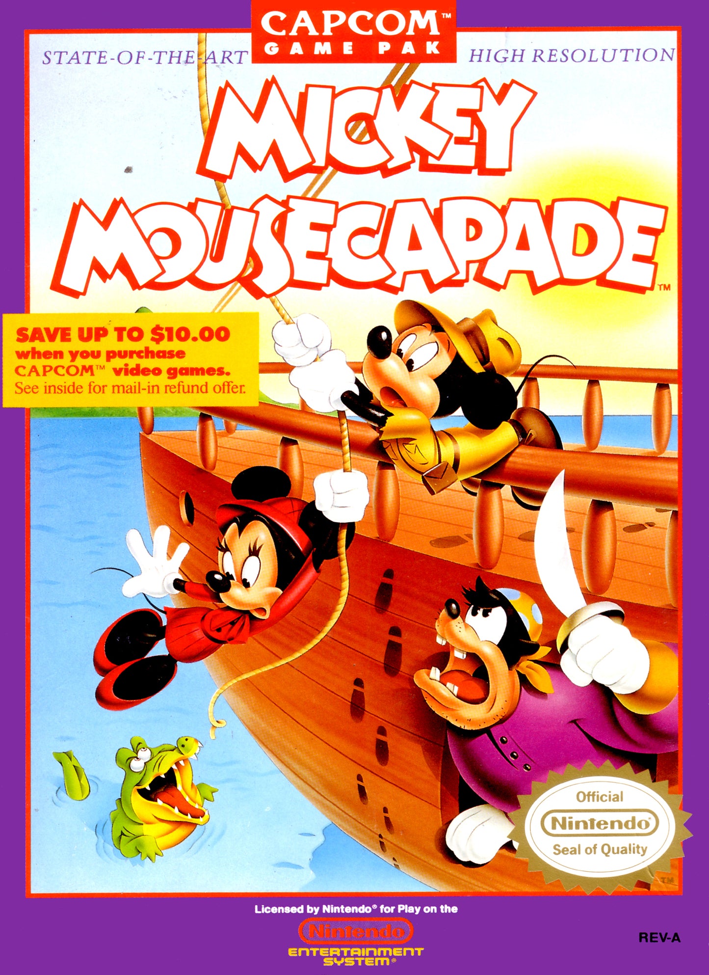 MICKEY MOUSECAPADE  - NES (W/BOX & MANUAL)