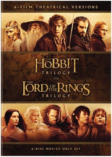 HOBBIT & LORD OF THE RINGS TRILOGY - DVD-6-FILM THEATRICAL VERSIONS