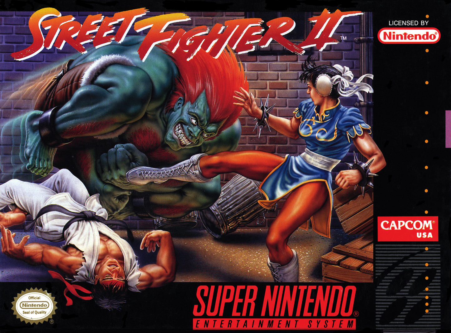 SUPER STREET FIGHTER II  - SNES (W/BOX & MANUAL)