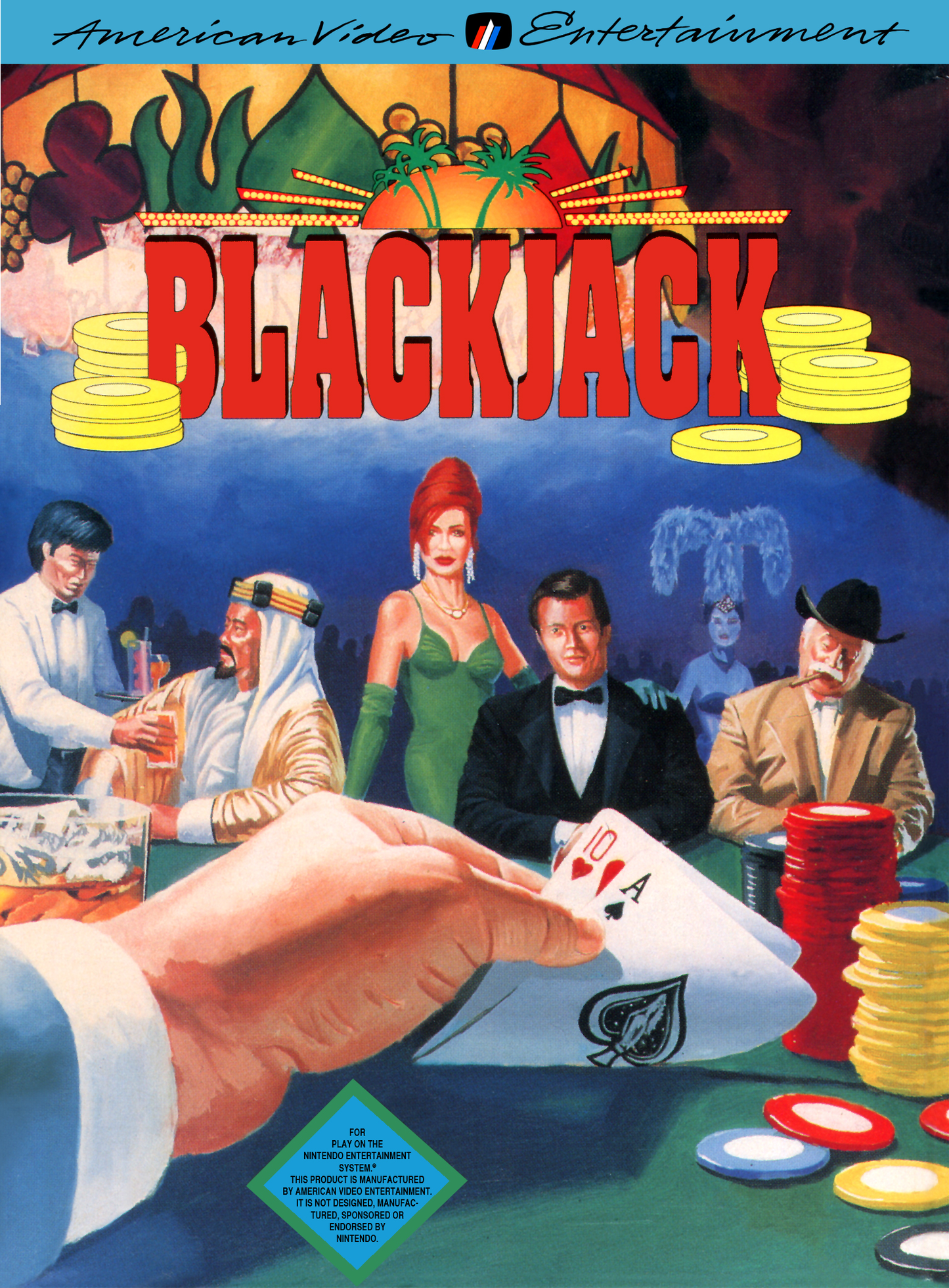 BLACKJACK  - NES (W/BOX & MANUAL)