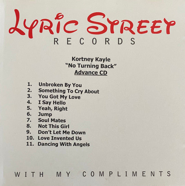 KAYLE, KORTNEY  - NO TURNING BACK