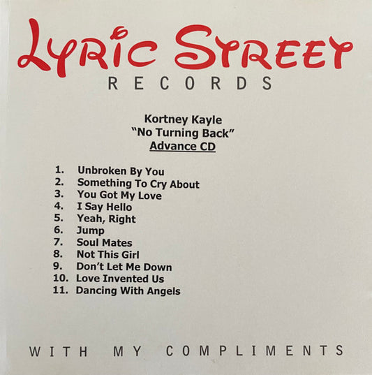 KAYLE, KORTNEY  - NO TURNING BACK