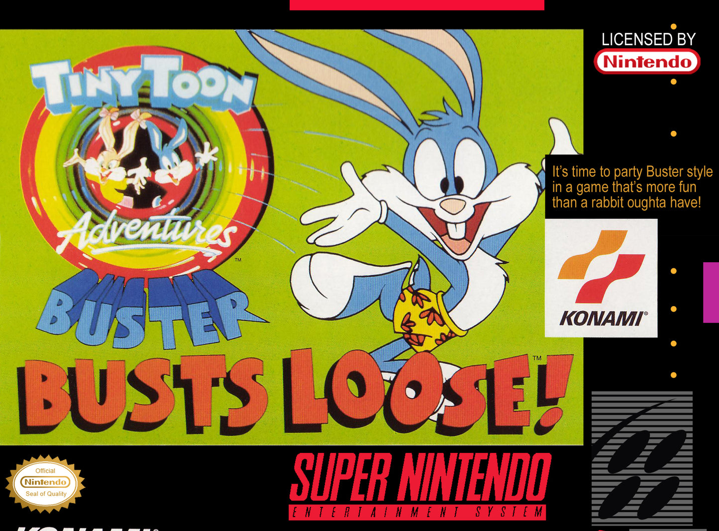 TINY TOON ADVENTURES: BUSTER BUSTS LOOSE  - SNES (W/BOX)