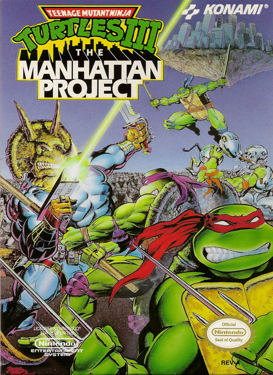 TEENAGE MUTANT NINJA TURTLES III: MANHAT  - NES (W/BOX & MANUAL)