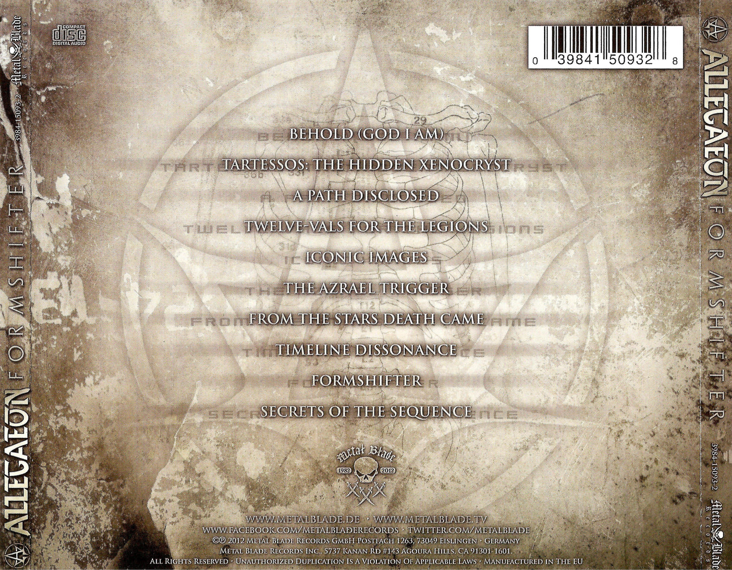 ALLEGAEON  - FORMSHIFTER