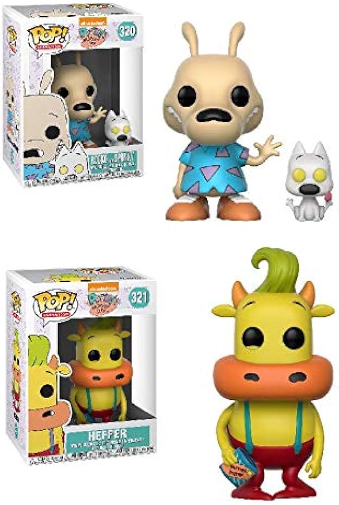 ROCKO'S MODERN LIFE: ROCKO WITH SPUNKY #320/HEFFER #321 - FUNKO POP!-SET OF 2